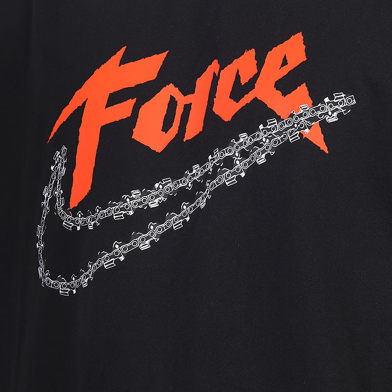 мужская черная футболка Nike Force Swoosh Tee DN2974-010 - цена, описание, фото 2